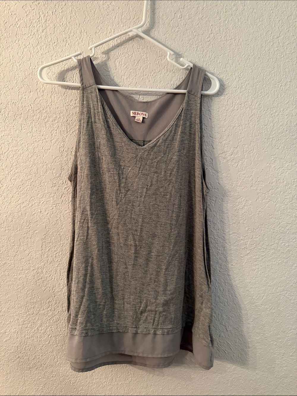 Merona Grey Layered V-Neck Tank Top